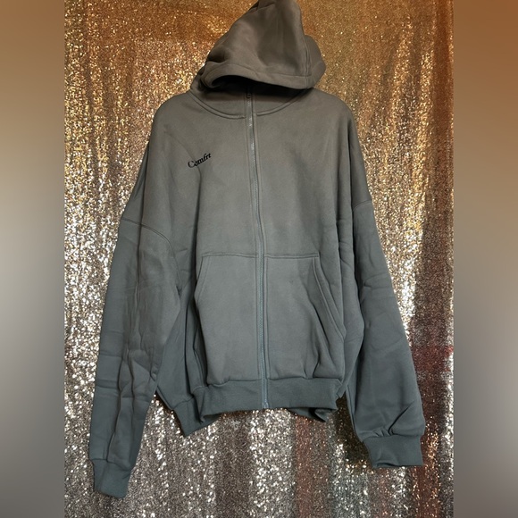 Comfrt Unisex Cloud Zip-Up Hoodie Color Gray Size Large - Picture 3 of 14